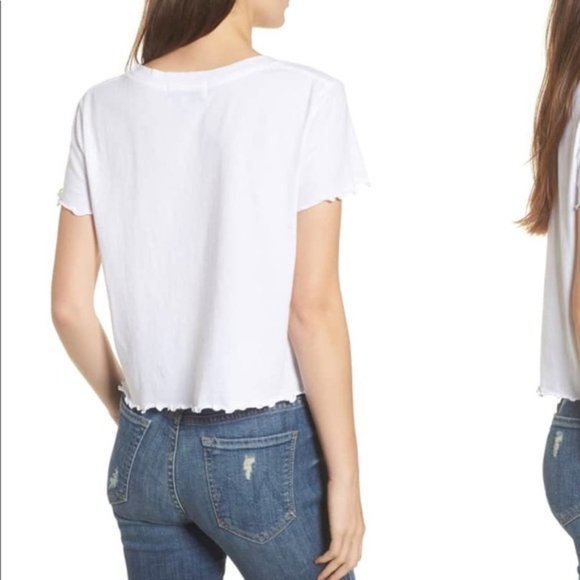 Wildfox Sydney Rise and Shine white graphic crop Tee XL NEW with tag! - Picture 2 of 5